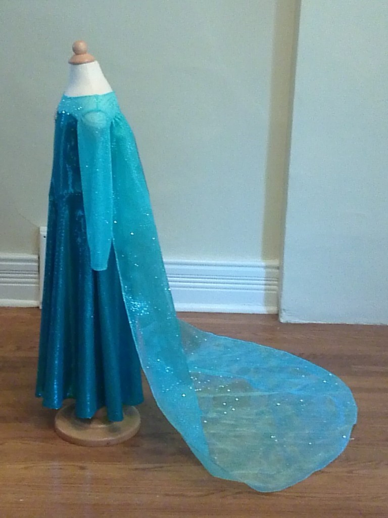 Elsa Frozen dress side view